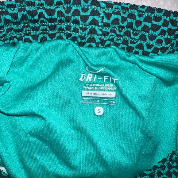 Nike Women's Dri Fit Running Shorts With Inner Drawstring | Teal | Black | - Picture 4 of 6